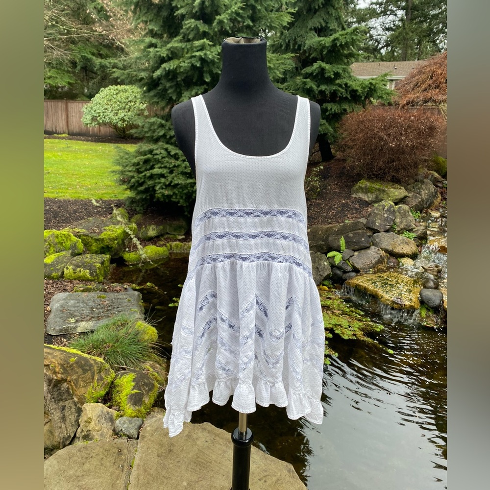 Intimately Free People Voile and Lace Trapeze Slip Dress SZ XS - Picture 4 of 9